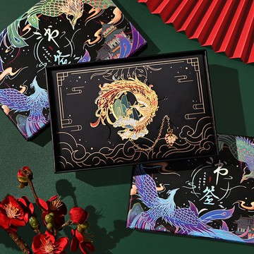 中國風金屬書簽鏤空 精致燙金禮盒高檔禮物教師節禮物送老師學生節日生日小禮物黃銅書簽九尾狐書簽伴手禮盒