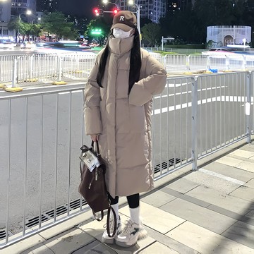【🍒櫻桃大尺碼】大尺碼新款棉服女外套韓版中長款大碼港風麵包服寬鬆學生長款收腰羽絨服
