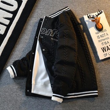 vintage美式復古棒球服男潮牌痞帥寬松百搭外套春秋季設計感夾克