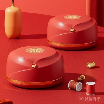 💯可開發票#針綫盒結婚傢用高質量收納盒紅色高檔萬能型一整套便捷縫紉針綫盒
