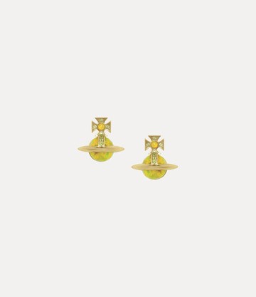 Vivienne Westwood Franca Earrings Gold-peridot-cz-golden-synthetic-opal Gold-peridot-cz-golden-synthetic-opal Women