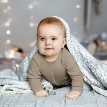 Brands4Kids 竹纖維斜襟連身兔裝(淺灰棕)_by Minymo