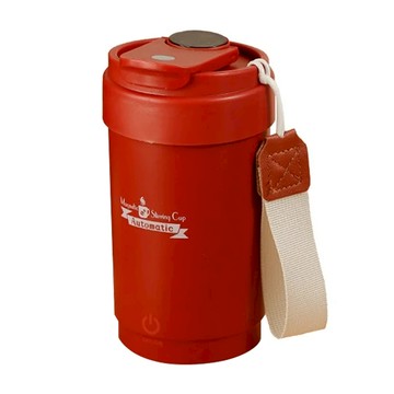 A&R 316不鏽鋼智能數位攪拌杯 陶瓷款 紅色 300ml - 一鍵攪拌 隨時掌握飲品溫度  1個