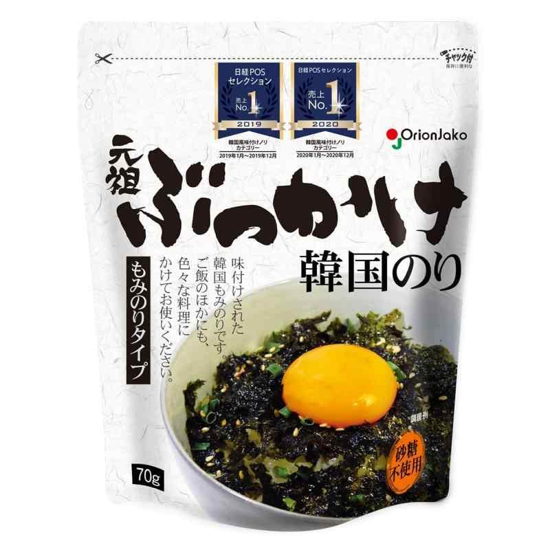 オリオンジャコー ぶっかけ韓国のり もみのりタイプ 70g ×3袋