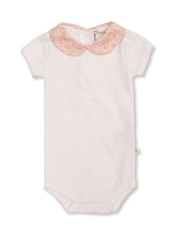 Bonpoint Floral Printed Short-sleeved Rompers