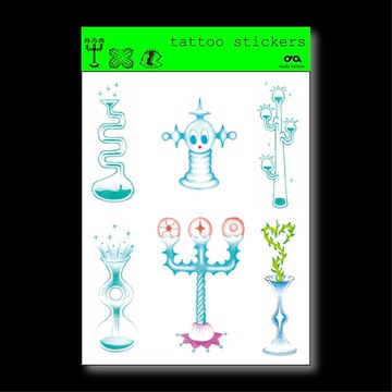 dada瓶瓶插畫紋身貼紙