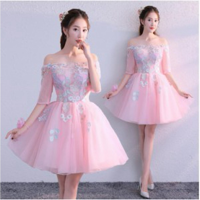 半袖 ワンピース オフショルダー 花嫁 二次会 演奏会 ドレス ウェディングドレス パーティードレス 結婚式 コンサート ミニドレス ミニ 通販 Lineポイント最大1 0 Get Lineショッピング