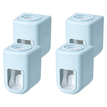 小麥購物 自動擠牙膏器 G561 80g  4個  天空藍