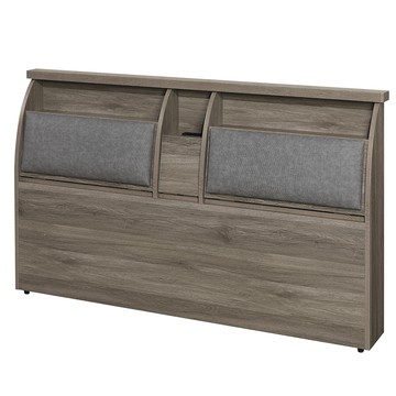 【顛覆設計】樹願插座收納靠枕床頭箱(雙大6尺)古橡色