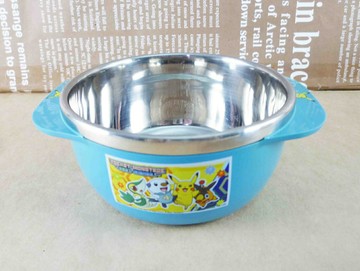 【震撼精品百貨】神奇寶貝 Pokemon 不鏽鋼碗-皮卡丘(藍) 震撼日式精品百貨