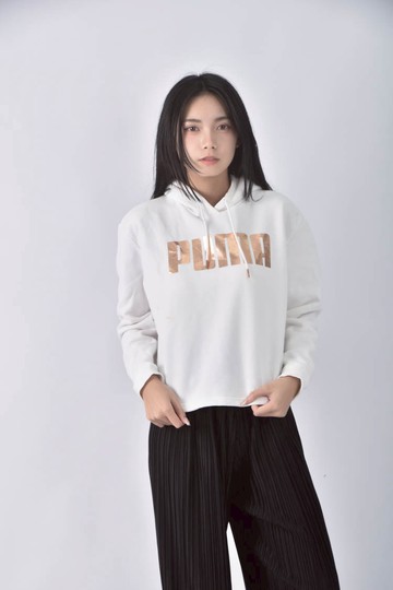 (XL) puma內刷毛白色長袖上衣