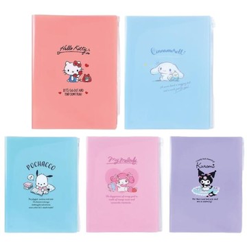 小禮堂 Sanrio 三麗鷗 對開A4文件夾 Kitty 美樂蒂 酷洛米 大耳狗 帕帢狗