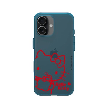 iPhone 17 Clear (相機按鈕) 夜幕藍 - 三麗鷗-Hello Kitty - 簡約系列-蘋果咬一口