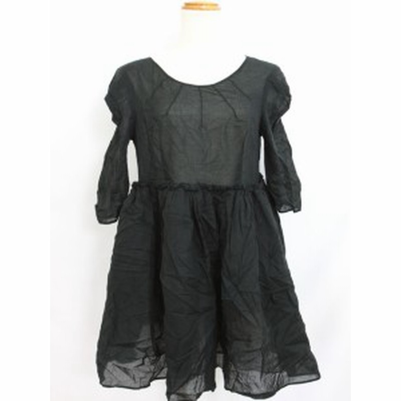 中古 マザー Mother ワンピース スカート フレアー シースルー 無地 5分袖 ブラック 黒 Yt24 レディース 通販 Lineポイント最大1 0 Get Lineショッピング