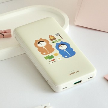 周氏喵喵露營貓貓雙線快充10000mAh行動電源
