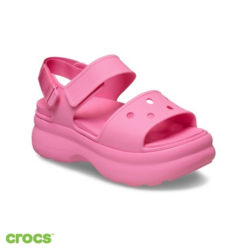 Crocs卡駱馳(女鞋) Soho Y Strap Sandal 啞光涼鞋-鶴紅色-211755-669