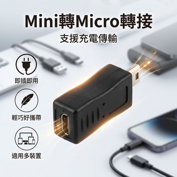 【台灣現貨】 MiniUSB 轉 MircoUSB 轉接頭