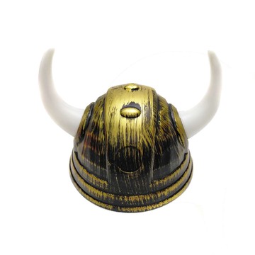 摩達客★萬聖派對佈置★古銅色小牛角帽頭盔