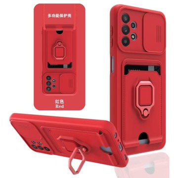 適用三星A32 A50 A30 A20 A50S手機套保護殼插卡5G支架4G推窗TPU多功能