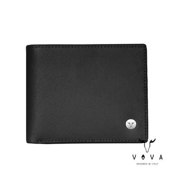 VOVA 沃汎 PHOENIX 菲尼克斯系列8卡中間翻零錢袋皮夾 -黑色 VA135W034BK