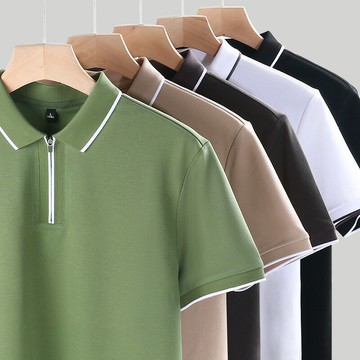 【新款熱賣】男裝夏季新款薄款細珠地網眼透氣舒適不易變形休閑男POLO衫