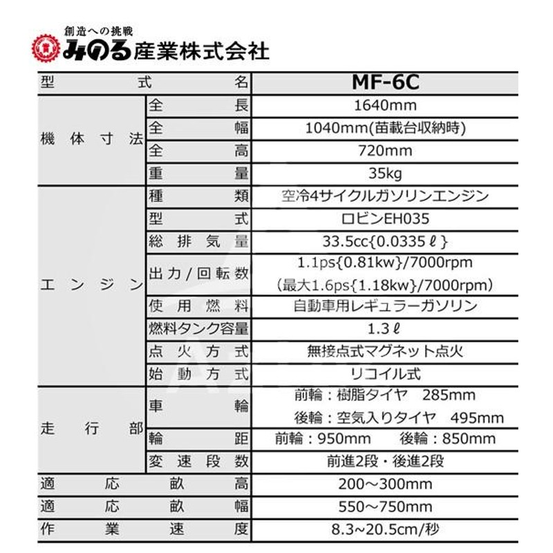 みのる産業｜自走マルチチェアー MF-6C 畝に沿って自動走行・植付けに