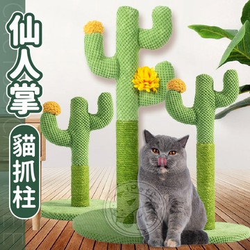 【小狐狸寵物】仙人掌貓抓柱 小中大 三種尺寸 貓抓柱 貓抓板 貓咪抓板 貓爬架 貓咪玩具 貓玩具 貓咪爬架