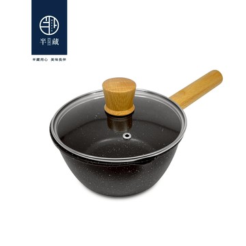 【HANZO】角閃石木柄奶鍋組16cm(含蓋)