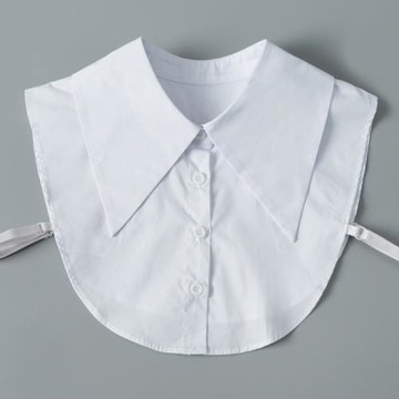 純棉假領子女秋冬新品百搭裝飾領韓版白色襯衫領大尖角個性假衣領