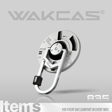 【Wakcas】金屬彈簧扣磁吸手機支架 Magsafe 手機支架 磁吸支架 金屬 磁吸 登山扣 造型 支撐架 手機配件