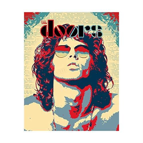 The Doors Band-Logo Poster- x 10" Abstract Silhouette Wall Art Print-Ready To Frame. Vintage Rock Music Print for Home-Office-Studio-Bar-C