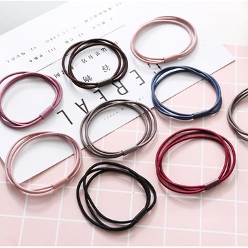 PS MALL髮束 高彈力髮飾 三線合一髮圈 20入(顏色隨機出貨)