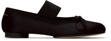 MM6 Maison Margiela 黑色 Satin Anatomic 芭蕾鞋