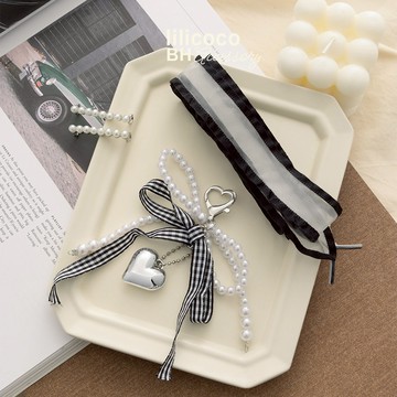 BYHUE lilicoco 鞋扣鞋帶(3件組)－黑色系棋盤格