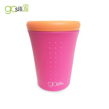 美國GoSili/Silikids ❚ 12oz ❚Oh Cup 360度防漏神奇水杯--粉紅佳人