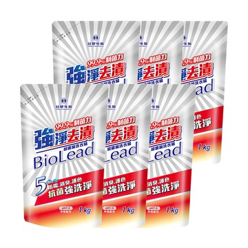 【台塑生醫】BioLead超濃縮強淨去漬洗衣精補充包1kg(6包入)