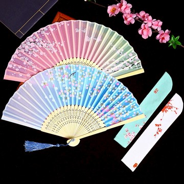 扇子折扇中國風女式學生古風流蘇夏季隨身攜帶古裝古代漢服小竹扇