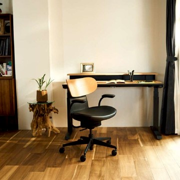 ingLIFE 日系機能人體工學辦公椅_扶手 磚紅\固定椅腳