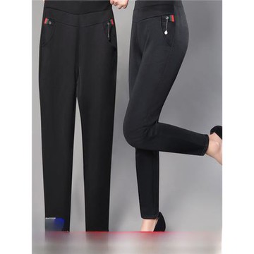 春秋季女褲中老年媽媽女裝寬松顯瘦休閑褲大碼彈力高腰女士褲子