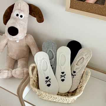 【太妮絲Z131】現貨 韓系 蝴蝶結愛心 短襪 隱形襪 防滑 裸襪 薄款 不掉跟 簡約 淺口