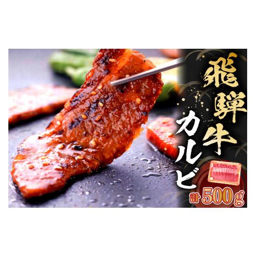 ふるさと納税 岐阜県 可児市 飛騨牛 カルビ 500g｜焼肉 肉 牛肉 カルビ 焼肉用 まとめ買い おうち焼肉 BBQ バーベキュー 肉 花見 和牛 国産牛 黒毛和牛