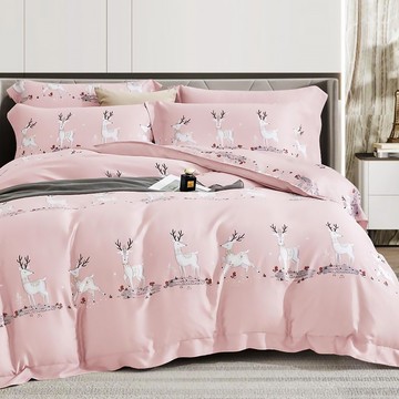 LM31/奧地利100%萊賽爾涼感60支純天絲TM/全鋪棉床包枕套兩用被套