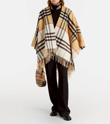 Burberry Burberry Check cashmere and wool shawl