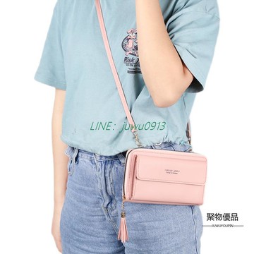 女士手機包錢夾韓版時尚拉鍊手拿包大容量休閒側背包斜背包女包【聚物優品】