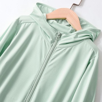 MAMDADKIDS - UPF50+涼感鳥眼布透氣連帽防曬外套-親子款-薄荷綠