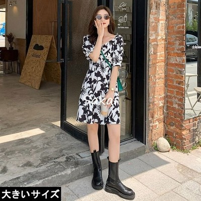 大きいサイズ レディース ボタニカルワンピース ミニワンピ Vネック モノトーン Ll 3l 4l 5l 6l ホワイト 新入荷 ネコポス可 C319 通販 Lineポイント最大get Lineショッピング