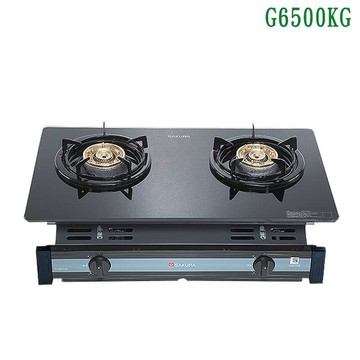 G6500KG 兩口玻璃面板嵌入爐 瓦斯爐 (全台安裝)