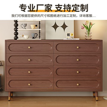 免運/可開發票 斗櫃 收納櫃 實木斗柜客廳收納柜一體靠墻收納柜餐邊柜小戶型臥室床尾儲物柜子 快速出貨