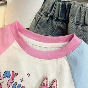 🎀biubiu童裝🎀兒童純棉T恤立體玩偶新款男女寶寶衣服可愛寬鬆撞色休閒上衣