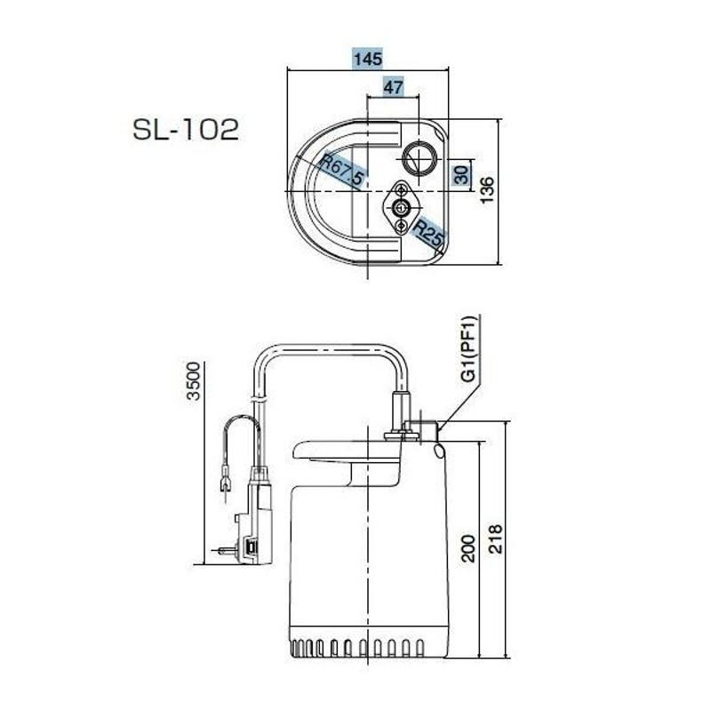 寺田ポンプ ファミリーポンプ SL-102 ポンプ 給水 排水 揚水 電動 水撒き 水まき 水やり LINEショッピング